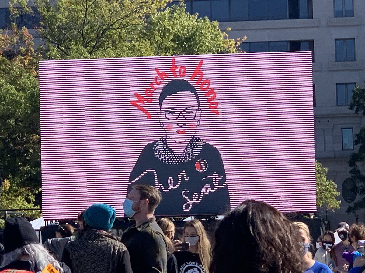 Seeing A LOT of  #RBG signs and outfits at the  #WomensMarch2020  @wusa9