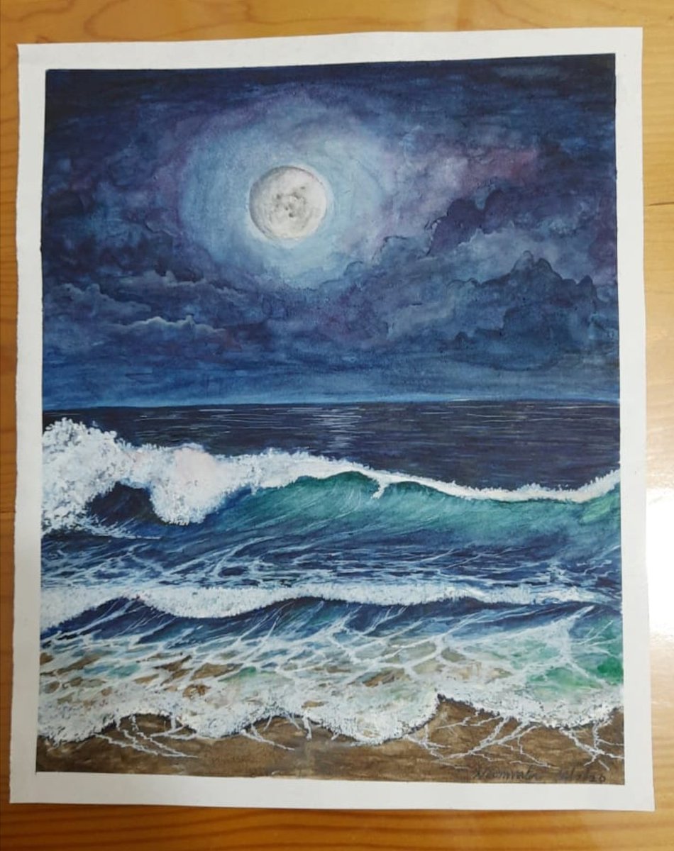 NamrataMazumde3's tweet photo. The Midnight Beach🎨👩‍🎨 https://t.co/NyV9mjv7Fz