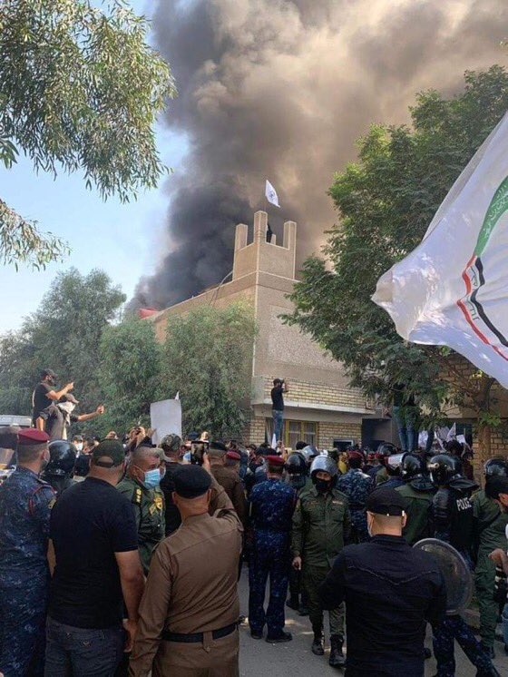 The outrageous burning of the #KurdistanFlag by outlaws groups in Baghdad won't stop us seeking to settle our differences with our friends in #Iraq or continuing to uphold the need for peaceful coexistence between #Kurds and #Arabs. We condemn this despicable act