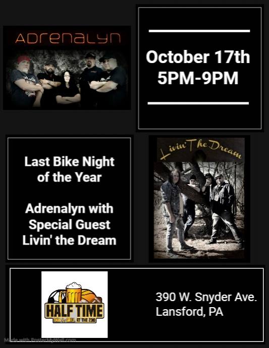 HalftimeZoo's tweet photo. Tonight is the last bike night of the year. We're hoping that everyone gets the chance to join and listen to some great music, eat some warm food, and enjoy some cold drinks!
.
.
It's from 5-9 this Saturday the 17th! 
.
.
#halftimezoo #thenewzoo #halftimeatthezoo #lansford #live https://t.co/QFKD8FKMsP