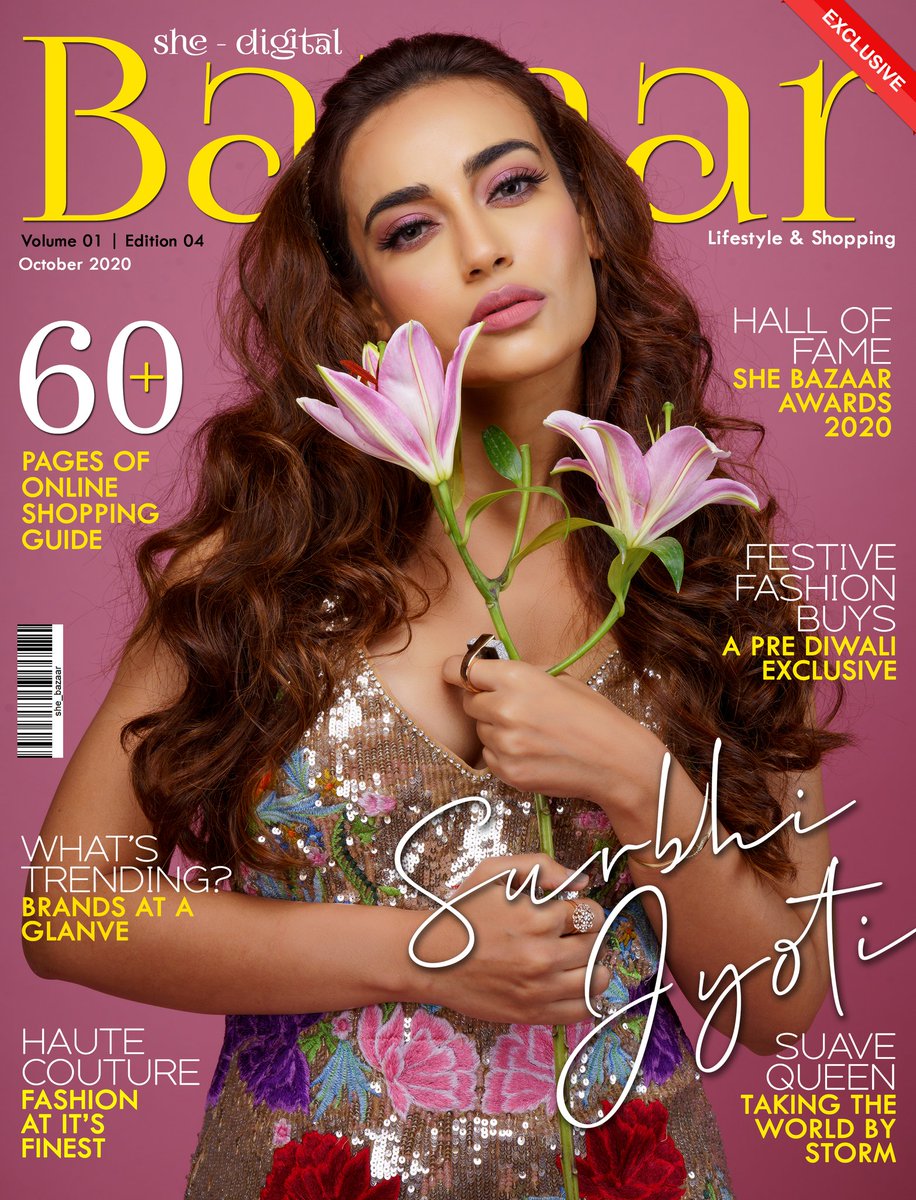 CelebBuzzIndia's tweet photo. #SHEBazaar @shemagazineteam cover girl of October 2020 is the stunning @SurbhiJtweets https://t.co/yJxfmR7Y1v