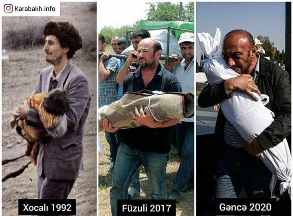 KEmrali's tweet photo. History shouldnt be repeated in a such way! History shouldnt be “reminded” by terrorism! For these years nothing has changed: armenians still remain as #terrorists, #AzerbaijaniCivilians still killed by those monsters. 
#armenianKillsChildren #ArmenianKillsCivilians #GanjaCity https://t.co/xt7uDZ5u7V