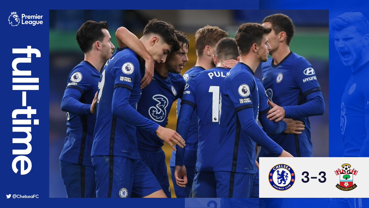 Full-time: The points are shared.
#CHESOU https://t.co/fLSeEemRQM