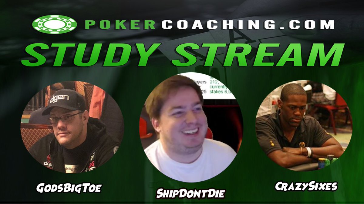 Live for the @PokerCoaching_ study stream with guest @ShipDontDie 🦁! Online crusher of the game 😎! Come #GetYourLearnOn as we get better together AND win prizes 🤩! BOOYAH 🥳! multistre.am/godsbigtoe/cra…