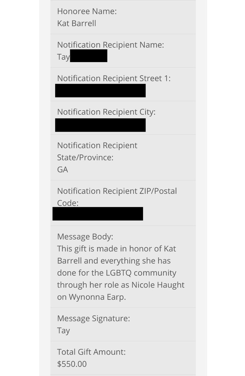 WhiskyDonuts's tweet image. 550 RTs in 24hrs = $550 donated to @glaad in honor of @KatBarrell. Thank you to @nedleysoffice for starting this whole thing &amp;amp; thank you to the entire @WynonnaEarp cast &amp;amp; crew who provide us with so many reasons to put as much kindness and support that we can back into the world.