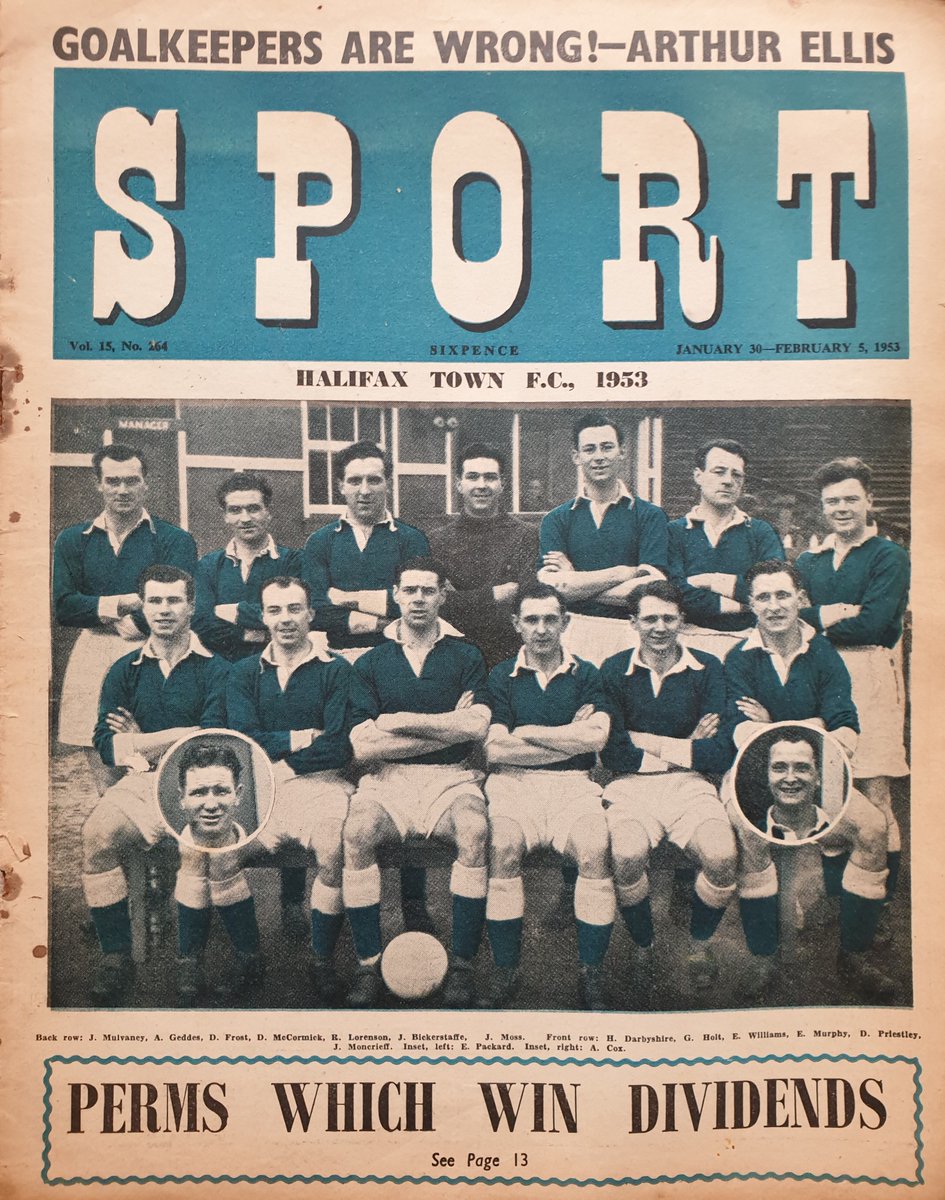 A great picture of <a href="/FCHTOnline/">FC Halifax Town</a> on the cover of this 1953 SPORT magazine #sportsmagazines #sportsmemorabilia <a href="/CommunityFCHT/">FCHT Foundation</a> <a href="/HalifaxTownSC/">Halifax Town Supporters’ Club</a> the-racketeer.co.uk/periodicals-41…