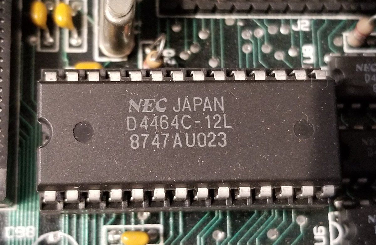 And this over here is an NEC D4464C-12L.It's a SRAM chip, 8 kilobytes.