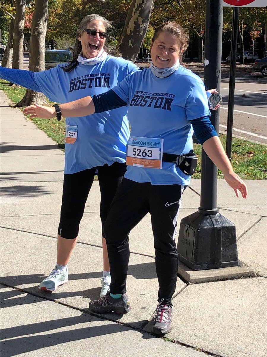UMBalumni's tweet photo. “Team McManus had so much fun with our #virtualbeacon5k. Tom McManus ‘82 is a proud #umassboston alum and Ruth Anne begins her graduate studies in January. All for one and one for all and all for UMB <3” 🙌 https://t.co/MKxMJNtZxs