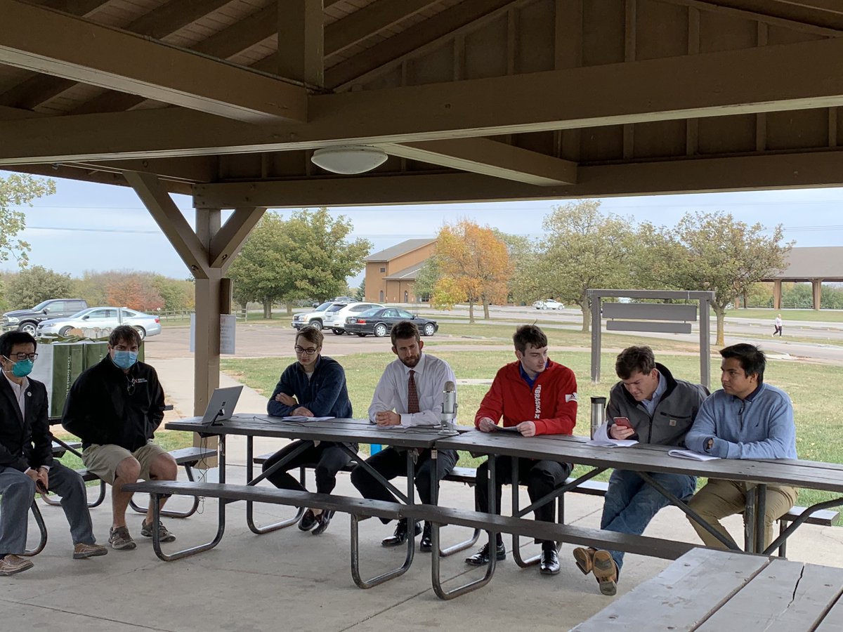 unl_cee's tweet photo. We are happy to initiate students into our @ChiEpsilonTweet chapters in Lincoln and Omaha today. Being Outside, with masks and by Zoom is different but the ceremony and meaning is the same. #ChiDeltaChi @NebEngineering  @ChiEpsilon_UNO https://t.co/SCPiJlxlKc