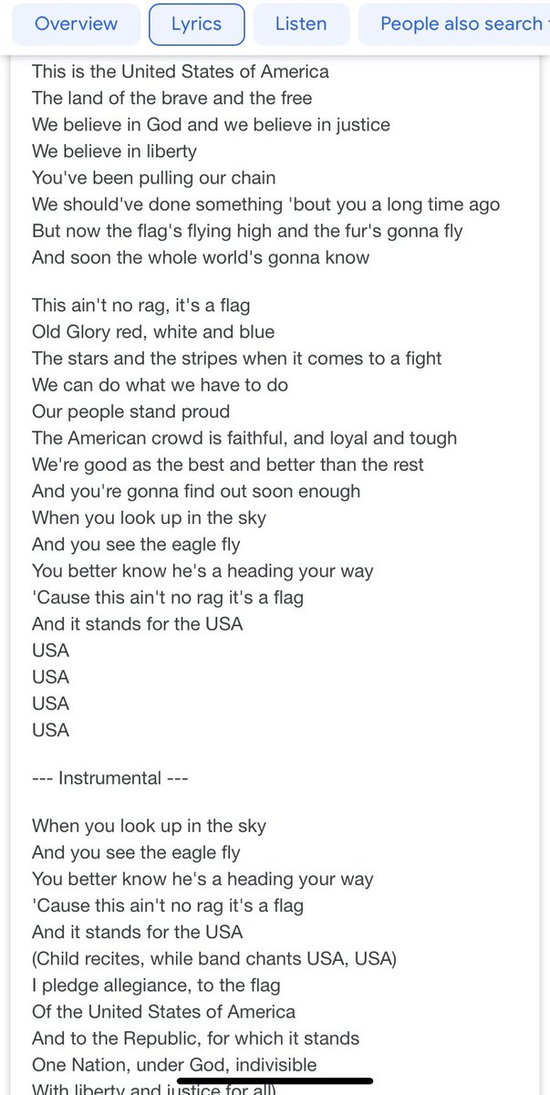 still waiting for the oath keeper sheriff, still on our “brief break,” and i am encountering some brand-new-to-me music including this super racist song that includes a segment that’s just audio of a toddler trying to say the pledge of allegiance