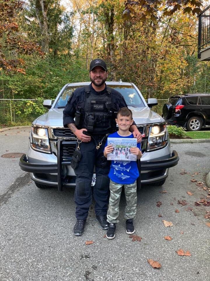 VPDCanine's tweet photo. Most of you know funds from our calendars go to the @BCCancer  foundation.
We made sure our first calendar went to a very deserving family. Estelize and Ryder, wife and son of Chopper who this years calendar is dedicated. See their story in this years 📆 
#knucklesup https://t.co/hmqj06PpyB