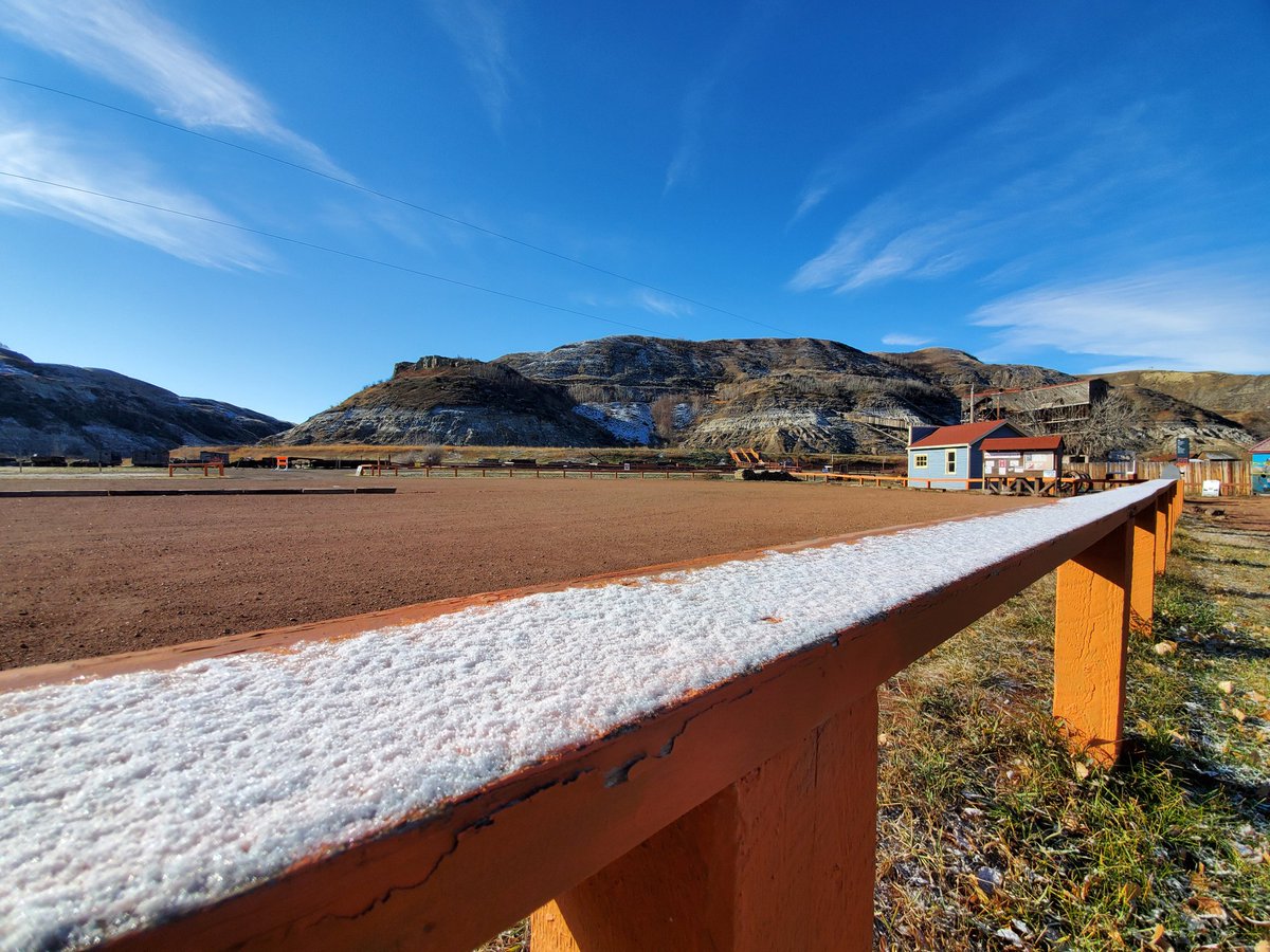 First snow of 2020 at the mine. ❄❄ We're open all weekend for general admission!  atlascoalmine.ab.ca/booking