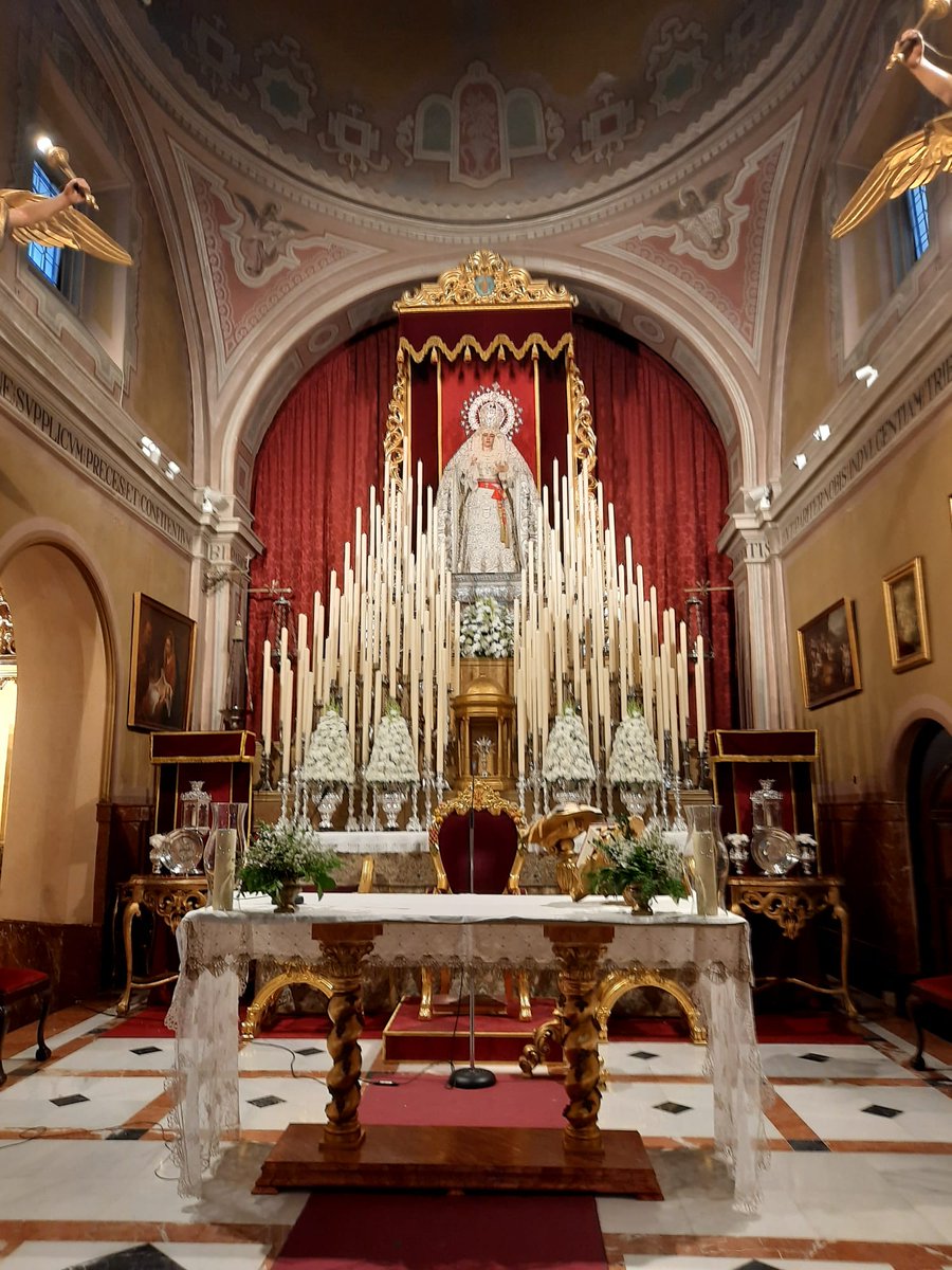 María Santísima de la Paz preside el Altar Mayor para la celebración de los Solemnes Cultos en su honor. https://t.co/d8xaZJCQI1