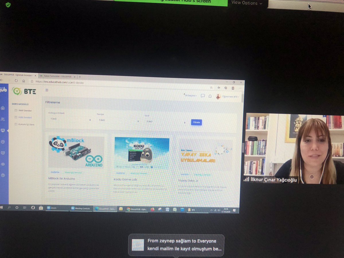 Bu akşam <a href="/btedernegi/">BTE Derneği</a> üyelerine #EducatHUB platformu tanıttık. <a href="/burcuyilmaz_bte/">Burcu Yılmaz</a> ‘a işbirliği ve bu imkanı bize verdiği için teşekkür ederiz. Tüm dernek üyeleri talep etmeleri halinde #EducatHUB platformun tüm imkanlarına ulaşabilecek.