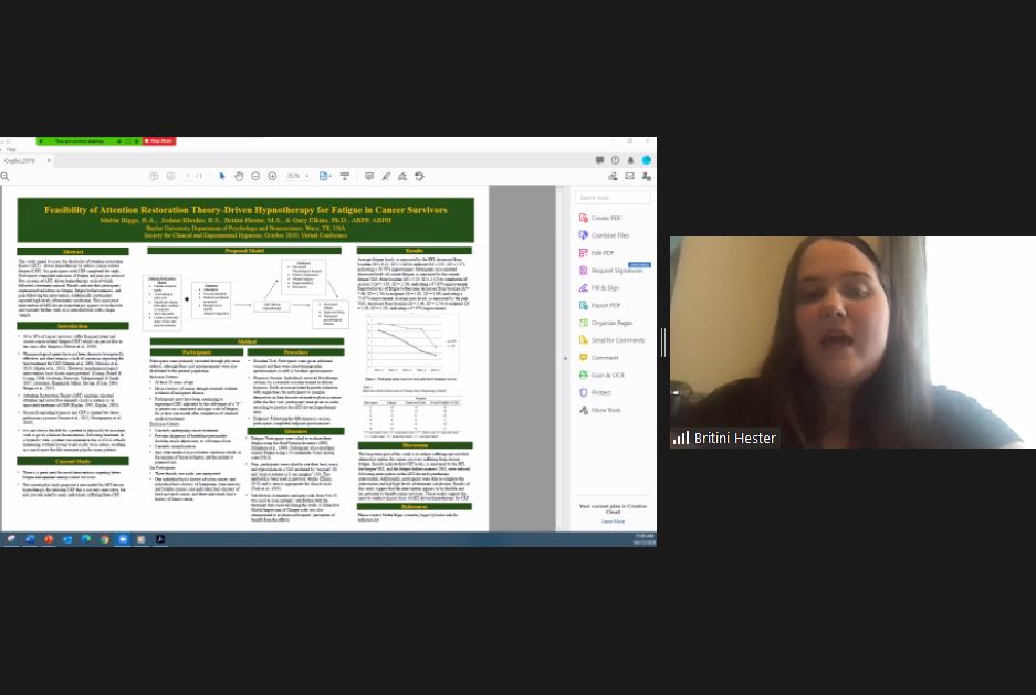 SCEHypnosis's tweet image. Live now our #SCEH2020 Poster Blitz. View them online:
sceh.us/accepted-poste… Second poster: Feasibility of Attention Restoration Theory-Driven #Hypnotherapy for Fatigue in Cancer Survivors sceh.us/accepted-poste…