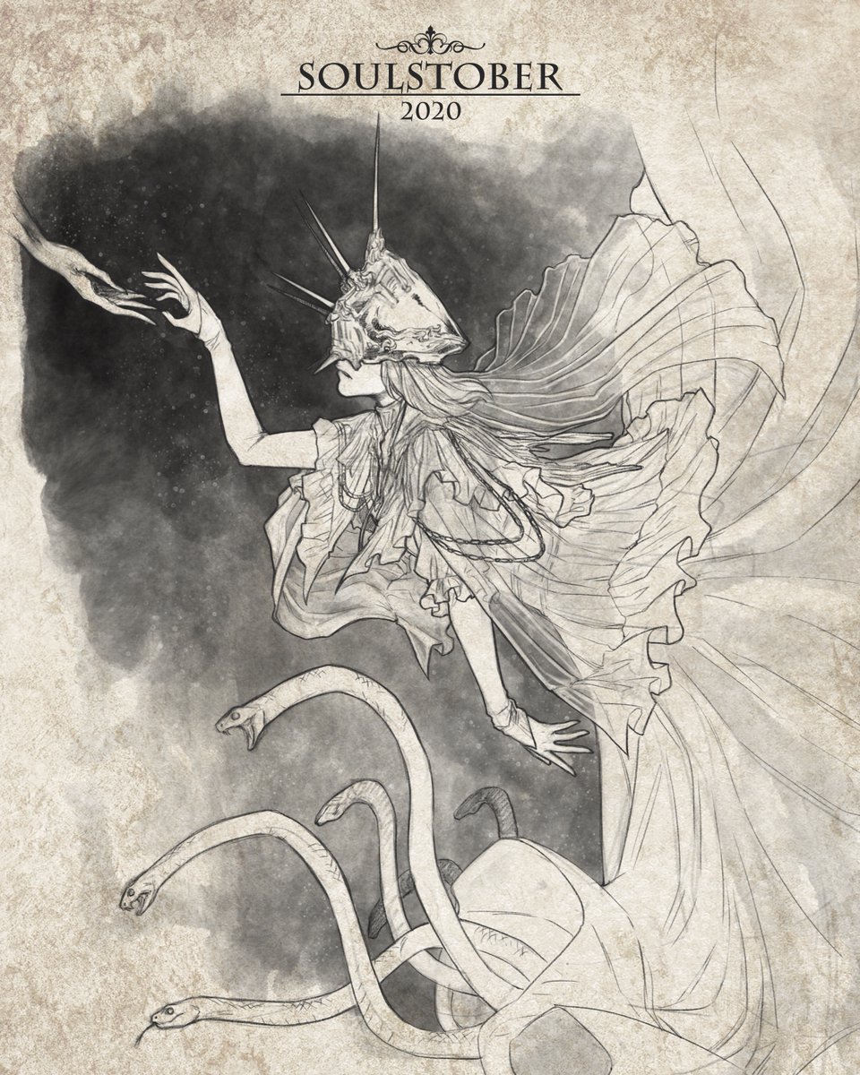 Today's #soulstober - God.

"Then I shalt protect thee, safeguarding thy person with the power of the Darkmoon."

Wanted to draw Gwyndolin for a while now! #DarkSouls #soulstober2020