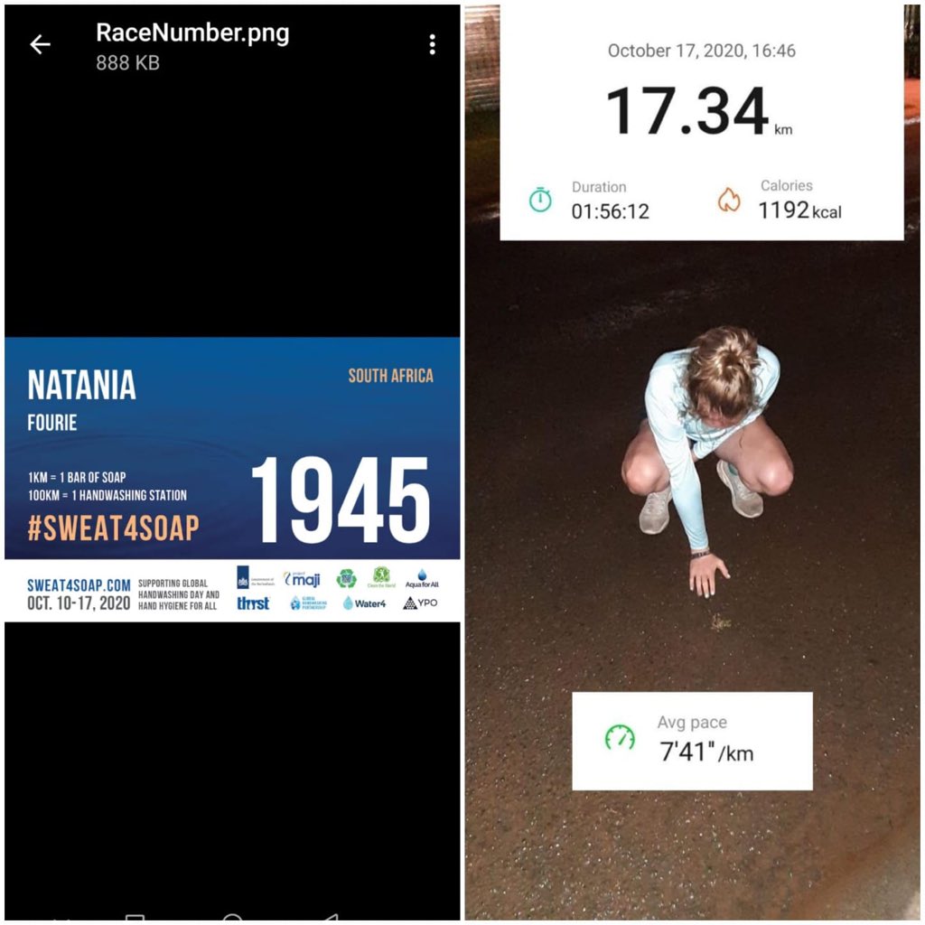 aithne_m's tweet image. #teamAth end off #sweat4soap week with a total of 463,15KMs! What an amazing group of people who committed to reaching every target set. That’s 4 water pump stations and 530 bars of soap in communities in need. Thank you! What a week! Great initiative! @minaguli