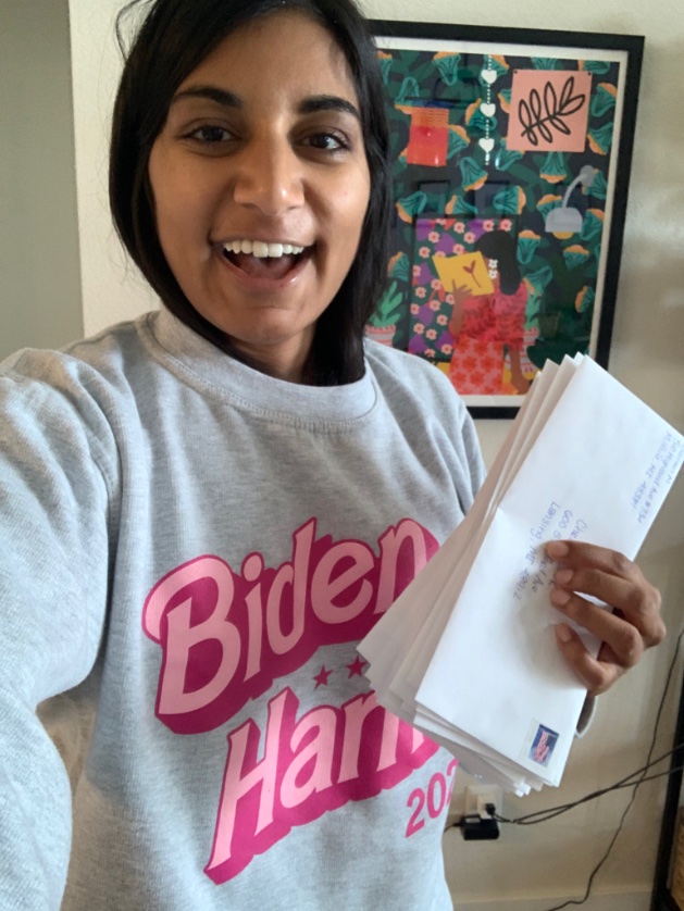 Got my letters in the mail for @votefwd’s #BigSend! Next up - texting with @IndivisibleNOCO! 17 days - what are you doing? #VoteBidenHarris2020 #votesaveamerica