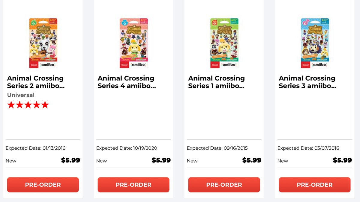 gamestop amiibo animal crossing cards