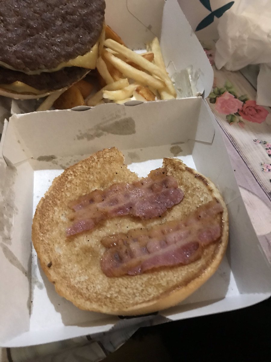 Double bacon from Mc Donald’s in Gib 🧐