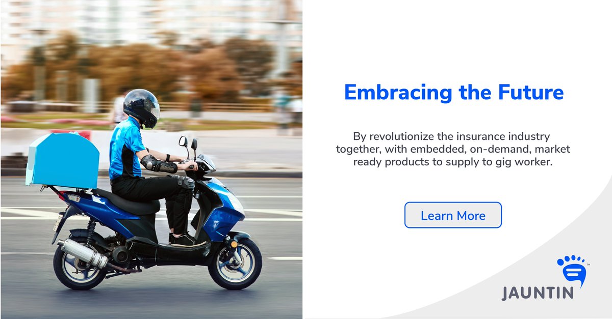 The gig economy contributes $1.28 trillion a year to the US economy - and continues to grow. "Work" is changing - insurance should, too. Want to know how? Come talk to us at #ITC2020 #insurtech or jauntin.com