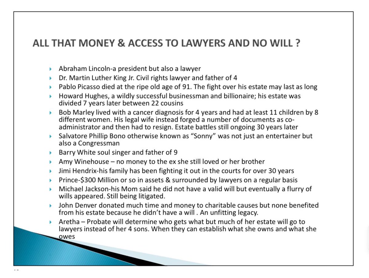 legacytracker's tweet image. You don’t have to be rich and famous to do some important #estateplanning. Actually, too many of the rich and famous have died without doing any estate planning including having a will. Just #GetItDone #GetAWill Don’t add to the grief for your loved ones