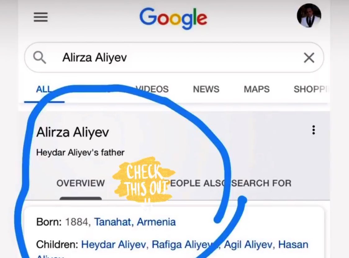 TeamFallowwBack's tweet image. #TerroristAliyev doesn’t have the mental capability to run a country on feelings. aliyev’s grandfather is even born on #Armenian soil, just google it. #terroristazerbaijan