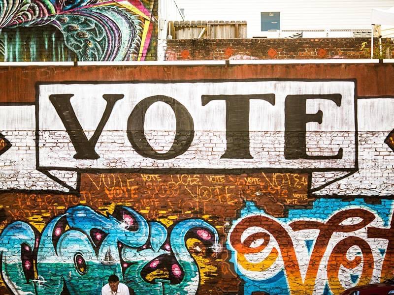 PROGRESSIVE LOS ANGELES COUNTY VOTER GUIDE at ArielMacc.com/Voter-Guide. Several nonpartisan resources included at bottom of guide as well! #vote #streetart