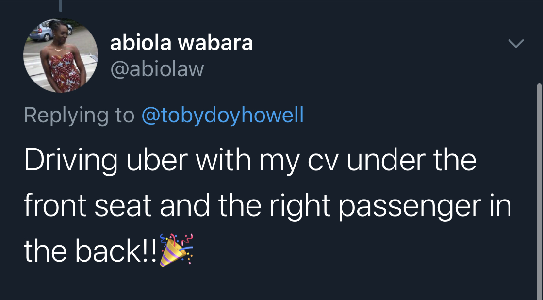 7. Driving UberThis is similar to luck but even more intentionalKey takeaway: now i'm wondering what other ways you can leverage the huge amount of passengers that Uber drivers interact w/ every day