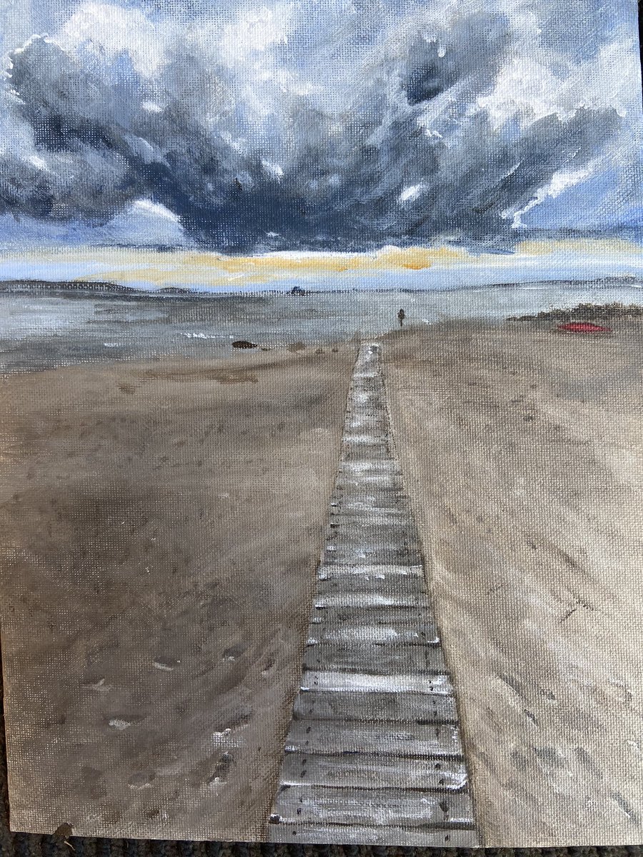 Finished this one up today.
“Boardwalk”
9x12
Acrylic on canvas board