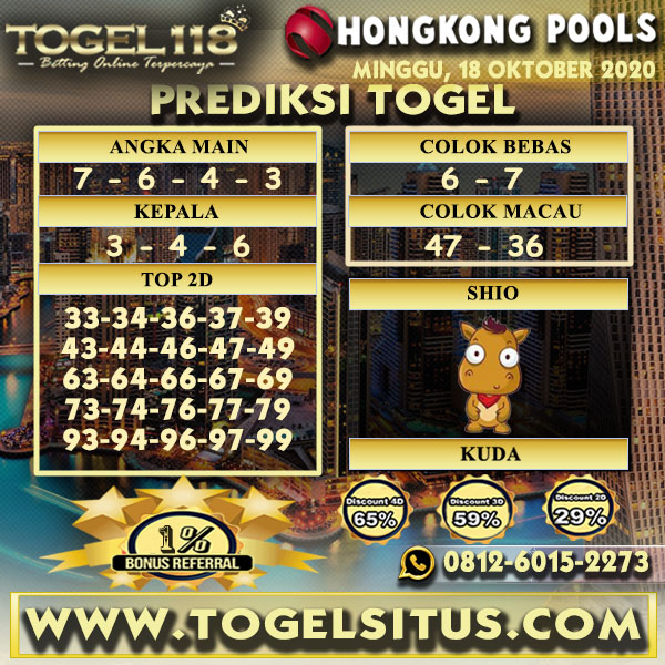 Uživatel Vega Jayanti Na Twitteru: „Prediksi Togel Hongkong Pools 18 Oktober  2020 - Diskon Togel Terbesar, Menang Berapapun Dibayar, Info  Hubwa:+6281260152273 Link : Www,Togelsitus,Com #Togelonline #Togel118 # Togelhongkong #Agentogel #Togelsydney ...