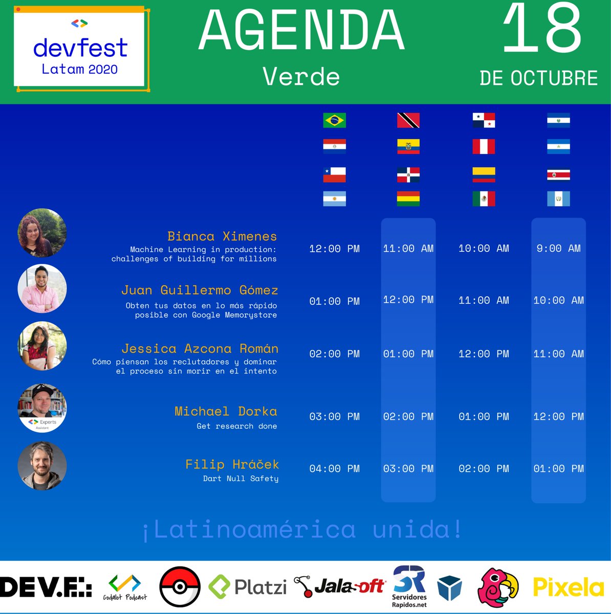 gdgpuravida's tweet photo. AGENDA Día 3 - Domingo 18 oct - 9:00 am
Recuerda ver todos los detalles en nuestra App, descargala aquí https://t.co/ya1jkyq38m

Sala Roja https://t.co/9nJmh57Qhw
Sala Azul https://t.co/hOW6uLLwWW
Sala Verde https://t.co/CjCgS2RKOw https://t.co/cEQdYwXXLz