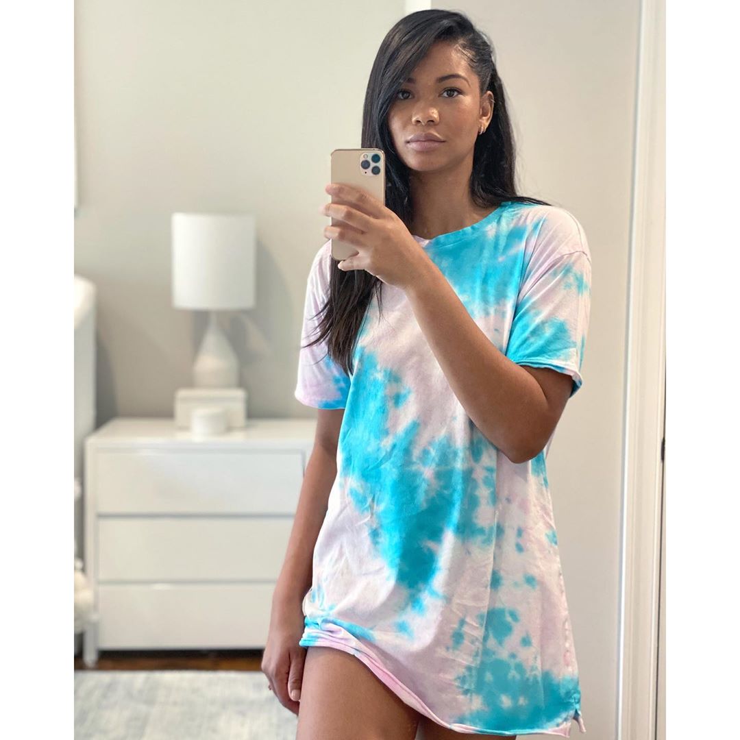 Chanel Iman Today’s look Simple tie dye soft and cozy cotton dress @revolve 
@discovercotton #ShopCotton #ad