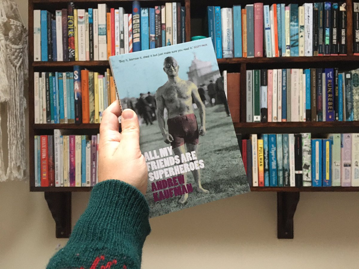 Book number 17 is ‘All My Friends are Superheroes’ by Andrew Kaufman. Witty, joyful, sad & heart-warming.   #amreading  #novellathon