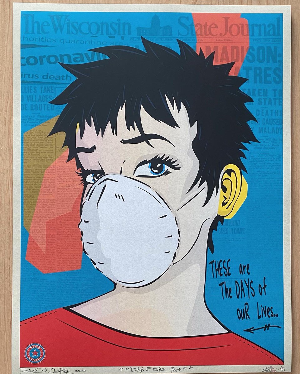 RemoCamero's tweet photo. NEW DROP Ltd Ed Print x 50- signed & numbered: from https://t.co/GHyFvc2CxH
#covid19 @nytimes
#donations #goodcause #charities #giving #screenprint #streetart #helpourfrontliners @CBSLA @UCLAHealth @latimes @washingtonpost @CNN @KTLA https://t.co/Gcvl7qVcdk