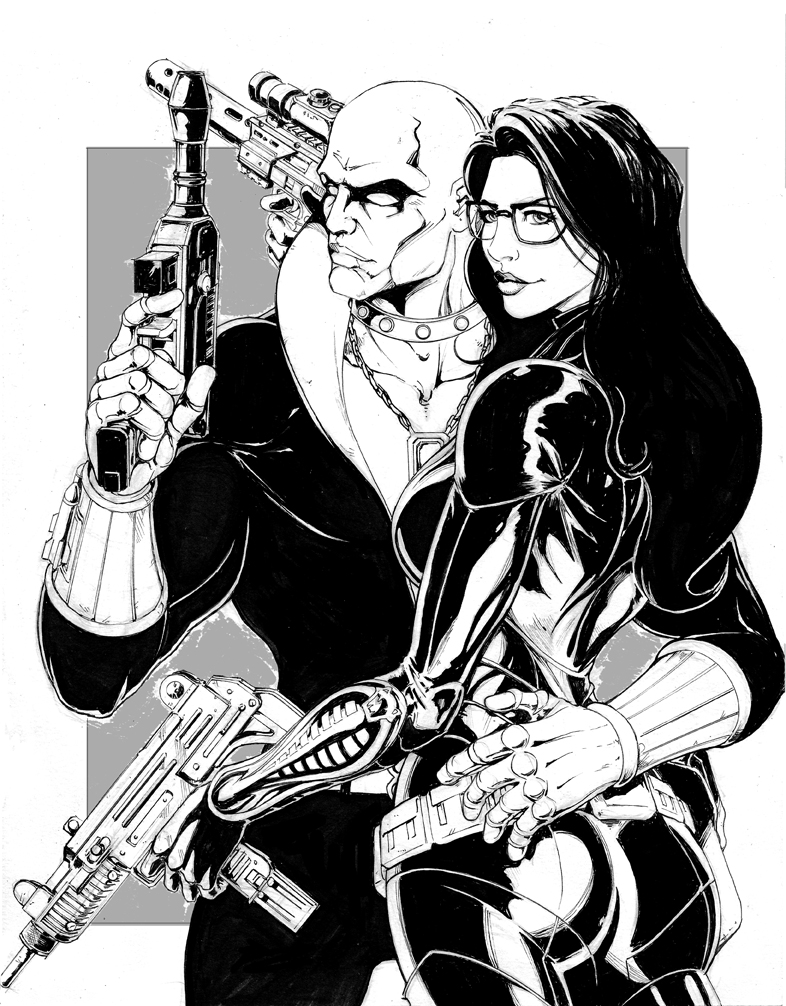 Here's a #Destro and the #Baroness commission I finished today. #GIJoe  #Cobra #Comicart Some of my favorite characters to draw, if I'm honest., image size:786x1006