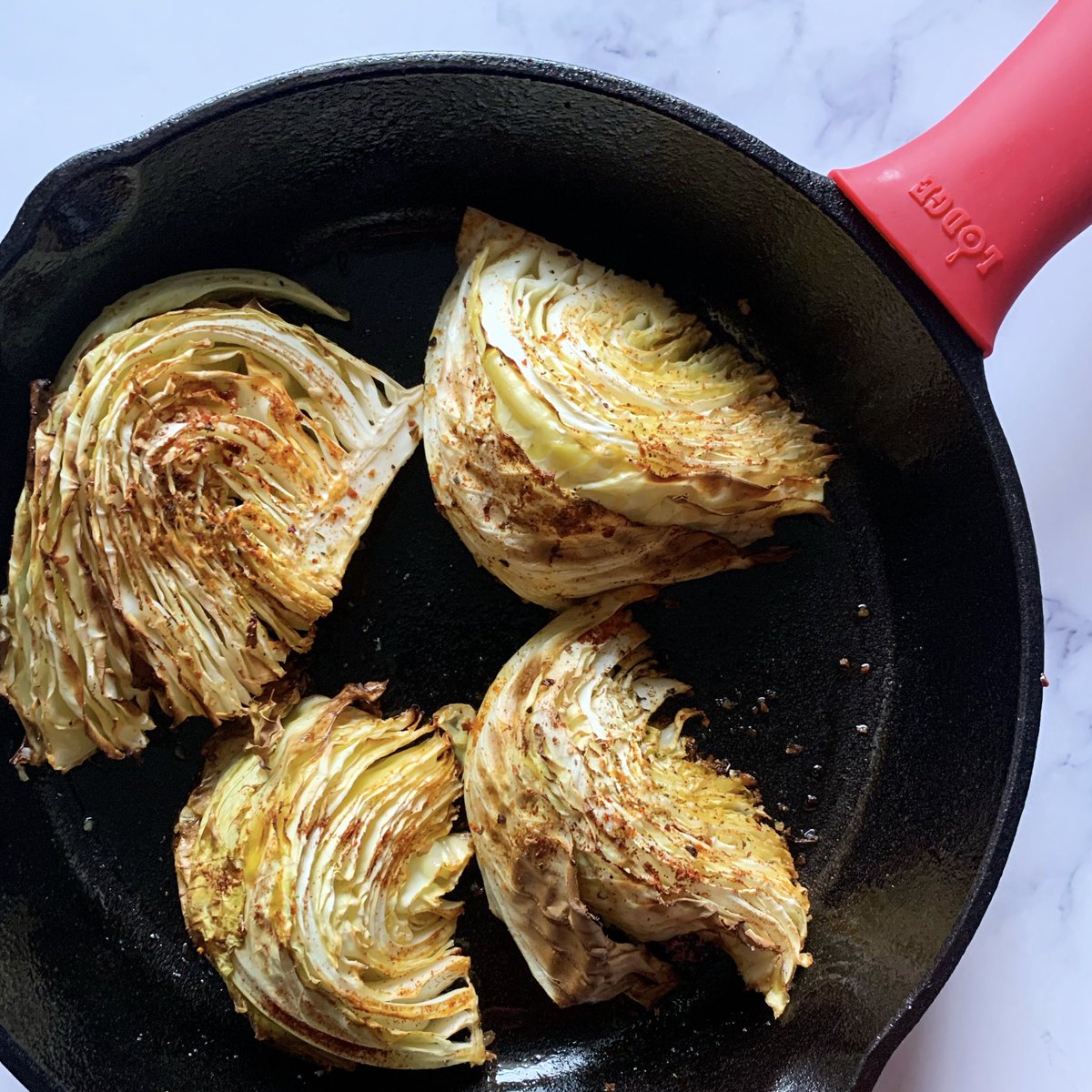 If you like cabbage then you’ll love roasted cabbage! Roasted cabbage and chimichurri recipe -  https://whereshebegins.com/plant-based-bre/2019/11/7/roasted-cabbage-and-chimichurri-recipe |  #plantbasedpath