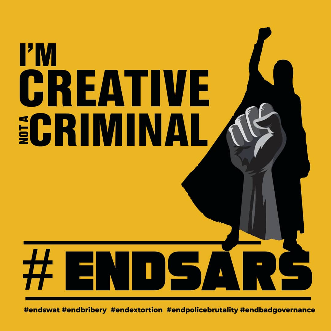 Printfactoryng's tweet image. I&apos;m Creative not a Criminal. 

#EndBrutality
#EndCorruption
#EndExtortion
#EndBribery
#EndAbuse
#OurLivesMatter

#Endsars