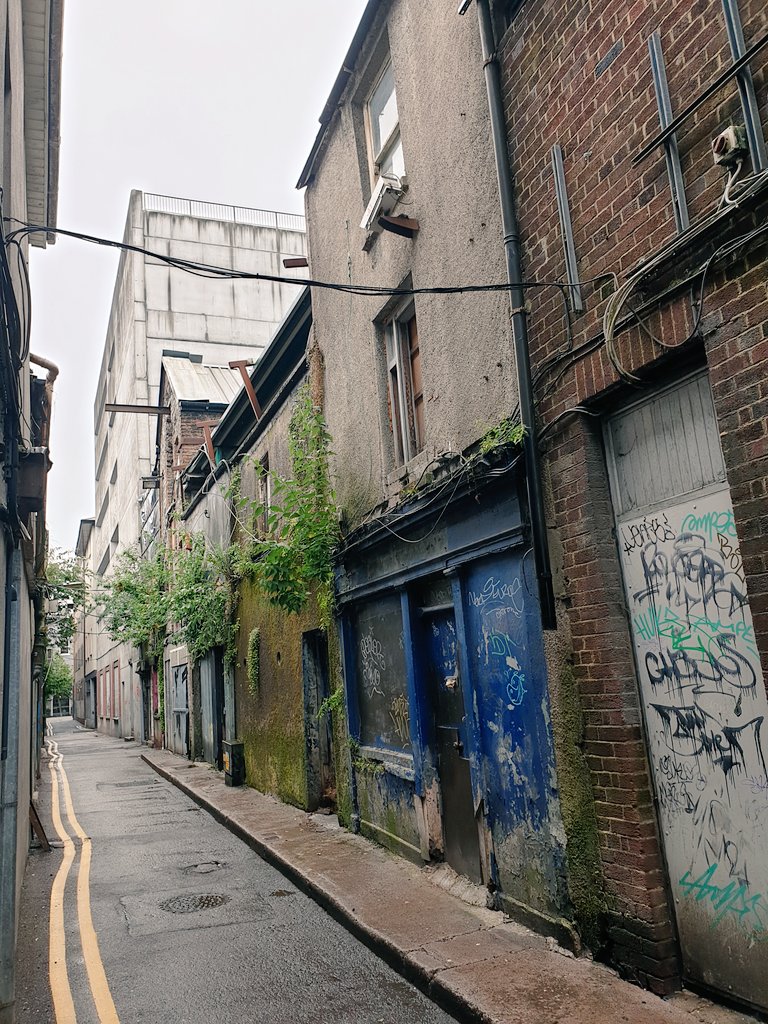 Grafton Sreet, Cork city, could be an amazing city centre lane with indy shops & cafes instead we have decaying shopfronts & warehouses this one had lots of character in its dayNo.130  #regeneration  #respect  #heritage  #economy