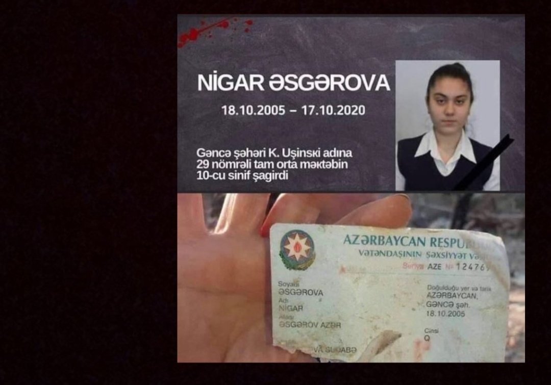 Ad günün mübarək Nigar🖤
Bağışla bizi.
#StopArmenians 
#StopArmenianAgression 
#StopArmenianTerrorism 
#StopPashinyan