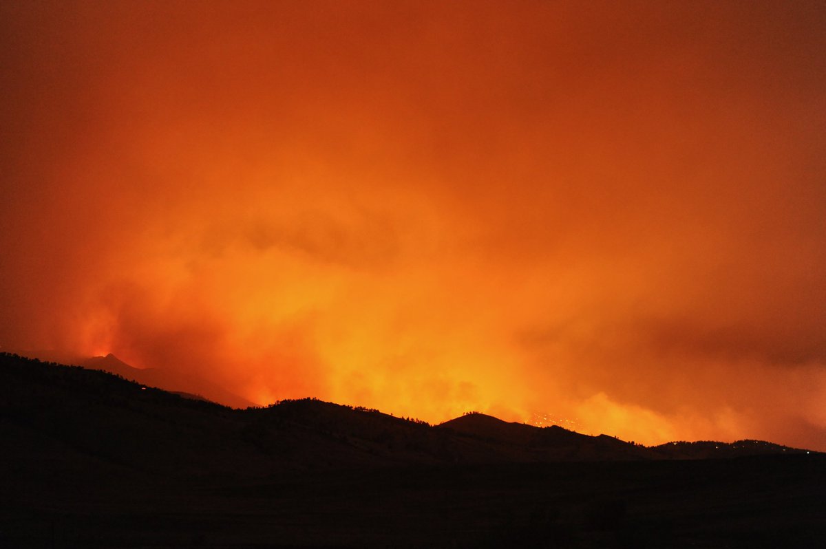 View from near the shooting range off old North 26th Street. #CalWoodFire #cofire #boulderfire