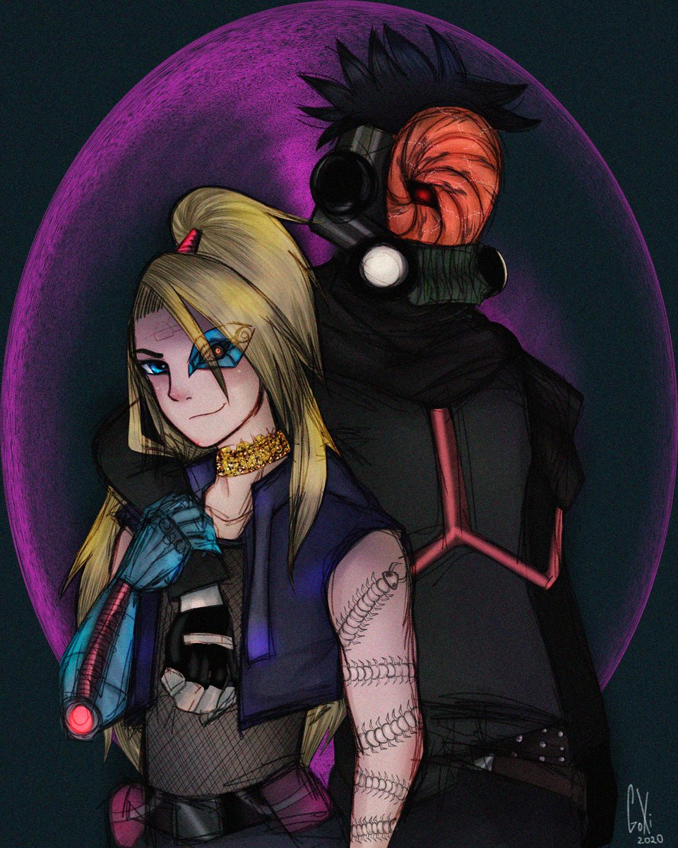 andywithsugar's tweet image. #Tobideiweek2020 #tobidei 
&quot;Cyberpunk &amp;amp; Derivates&quot;

I couldn&apos;t decide so here&apos;s the version with and without Glitch effect✨