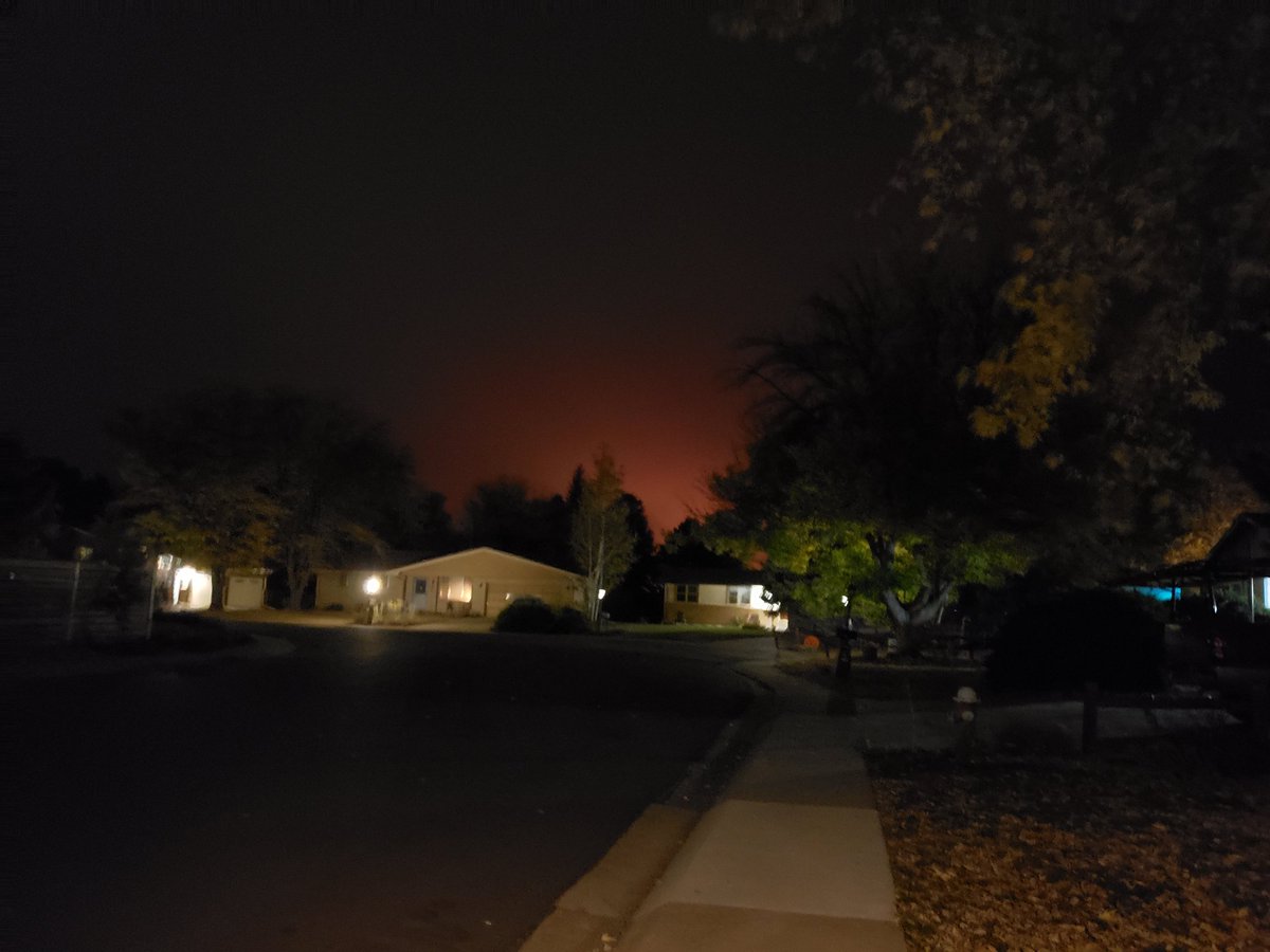 Taken from in front of our house just now, in #longmontcolorado. #calwoodfire in Boulder County.