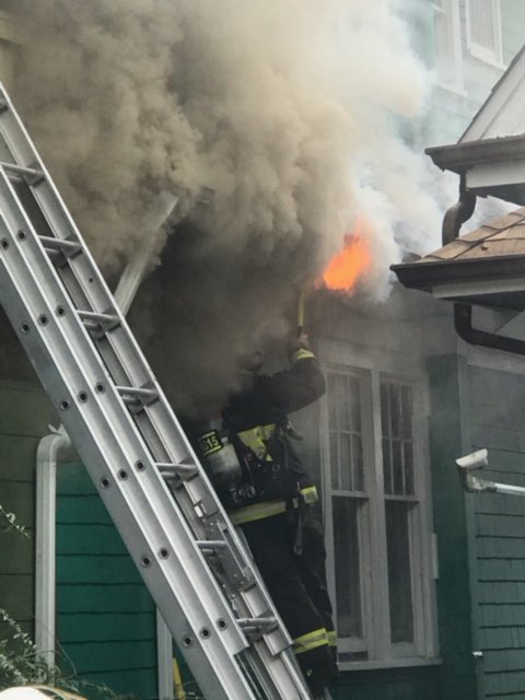 Another busy day for <a href="/VanFireRescue/">Vancouver Fire Rescue Services</a>! We are currently battling a Second Alarm fire 🔥 in a large house on the East side. No injuries reported at this time.