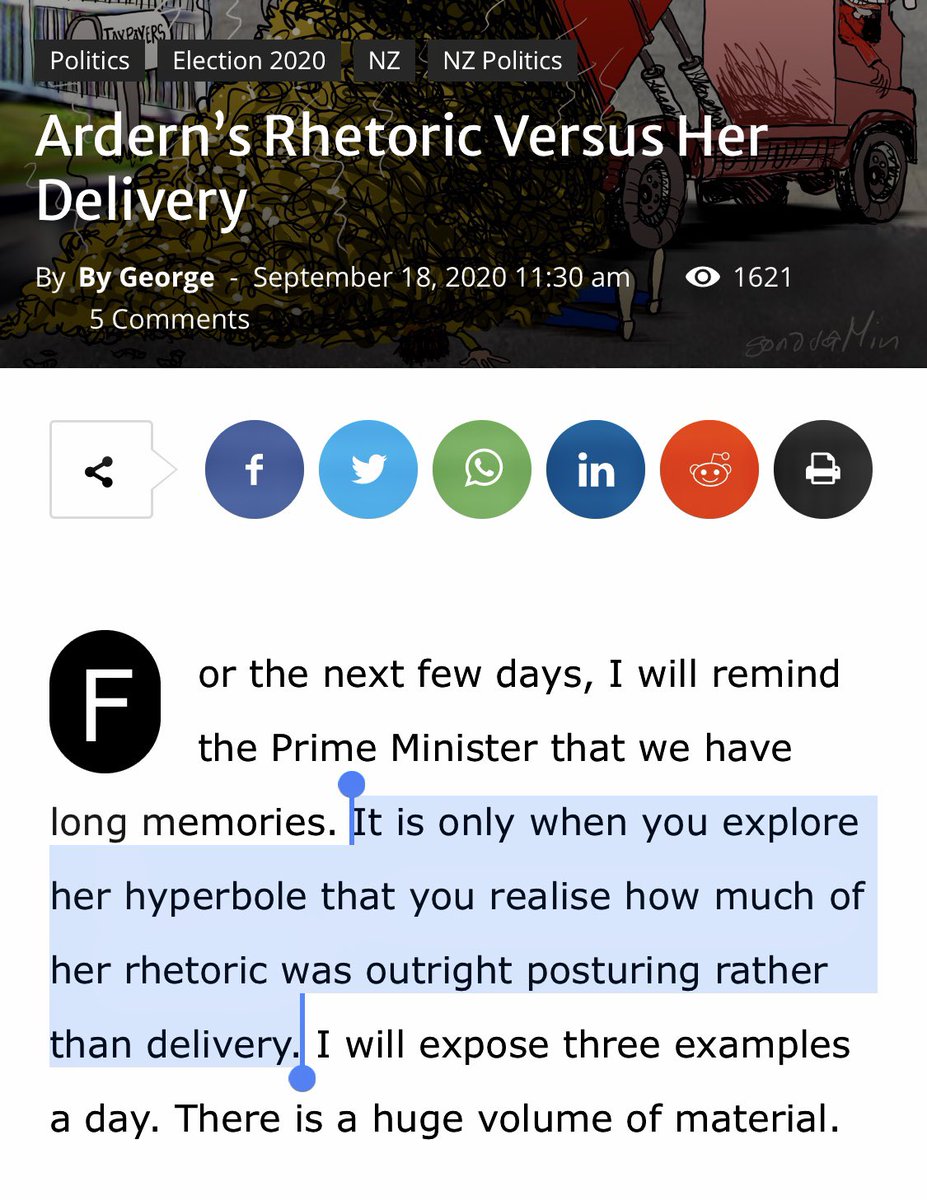 Jacinda Ardern’s rhetoric vs. delivery“It is only when you explore her hyperbole that you realise how much of her rhetoric was outright posturing rather than delivery.”