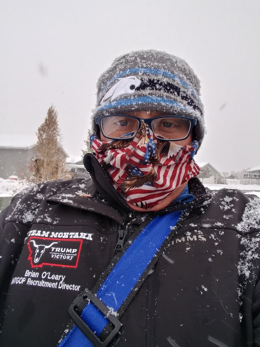 HelenaVictory20's tweet photo. The snow can't put out the fire in Team Helena for @SteveDaines! #AllGasNoBrakes #mtpol https://t.co/W4wXtszfNm