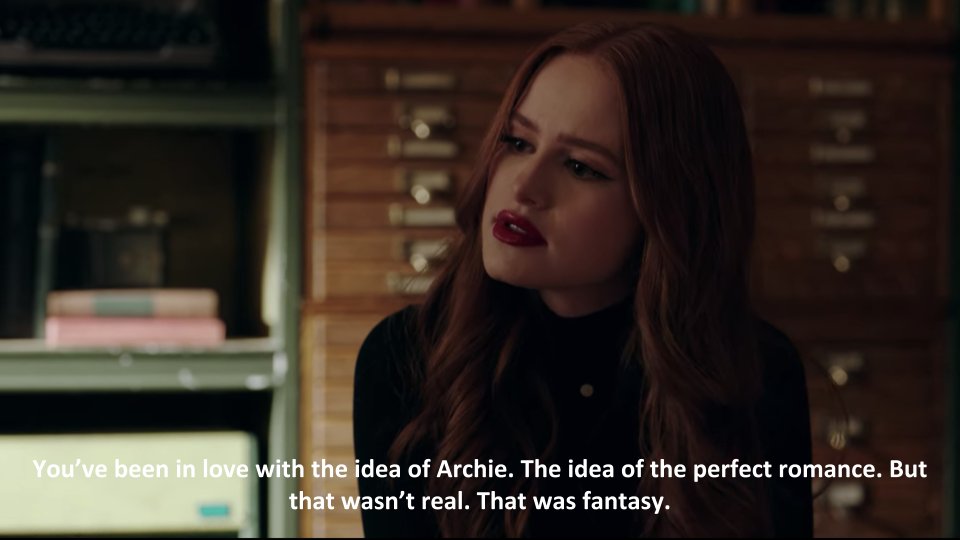 2. No objective truthCheryl can't tell *the* truth, it's subjective opinion without all the facts. Maybe barchie are a "fantasy", they're almost too perfect an idea to be true. But that doesn't mean it's JUST a fantasy. In fact... in a fictional show like rvd it's all fantasy.
