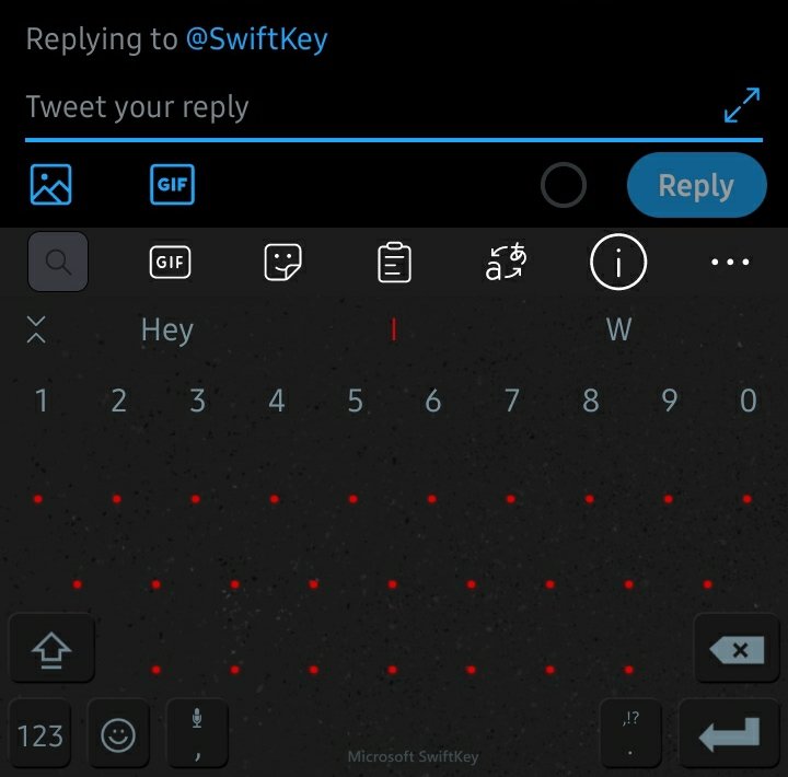 EljonEljon's tweet photo. I'm one of few weird people using ninja theme on @SwiftKey 😅 wish I could change colour or background #MicrosoftPhone https://t.co/yldIb00ZMS