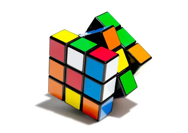 Exhibit J: Rubik's cube. Nemesis of the impatient, for whom it seemed easier to disassemble and reassemble with the correct colours per side: I present to you the Rubik's cube.