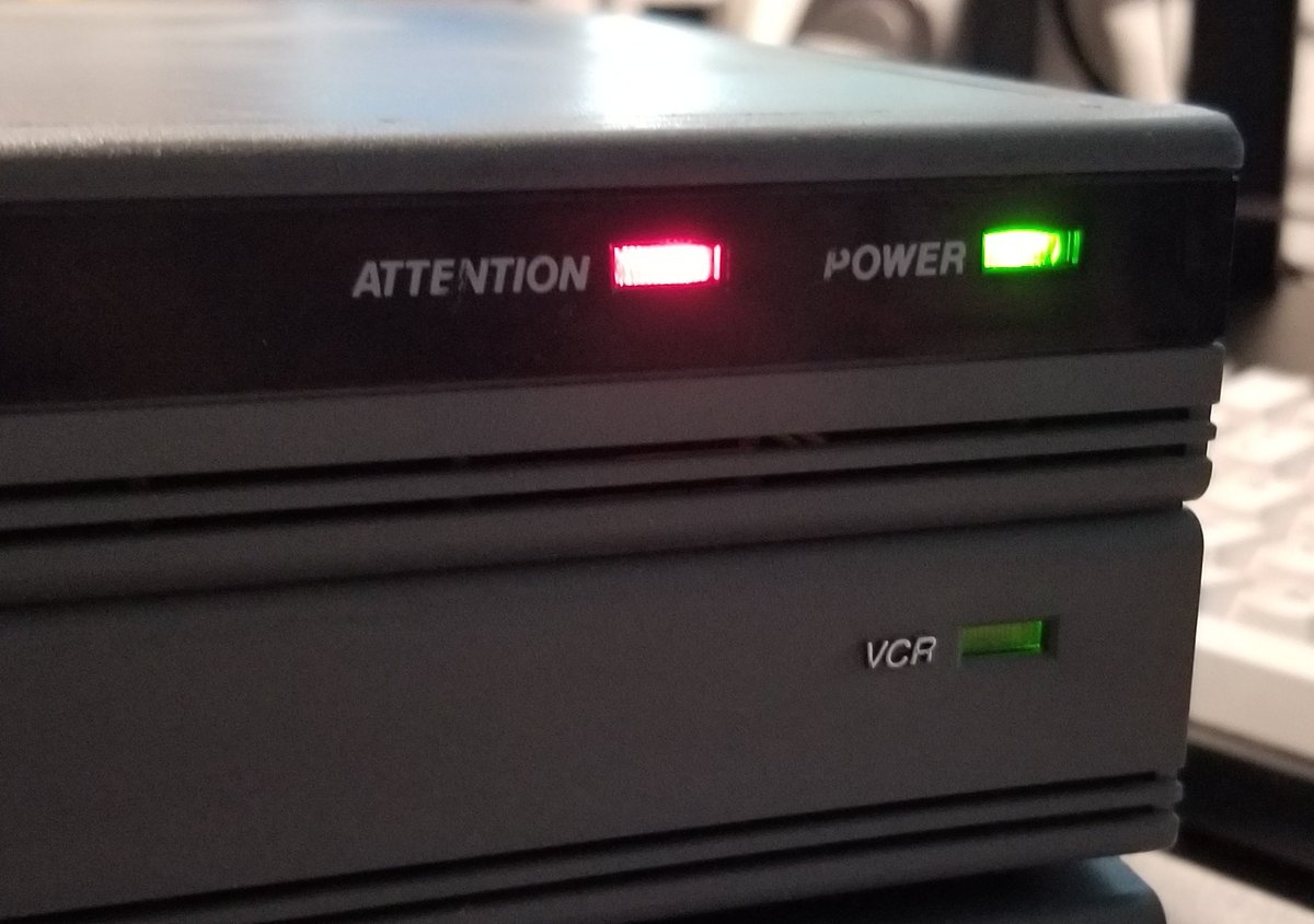 I tried plugging it in to see if it'd do anything without the keyboard connected. Nope!The power and attention lights come on, and nothing comes out the Monitor or VCR-out ports.